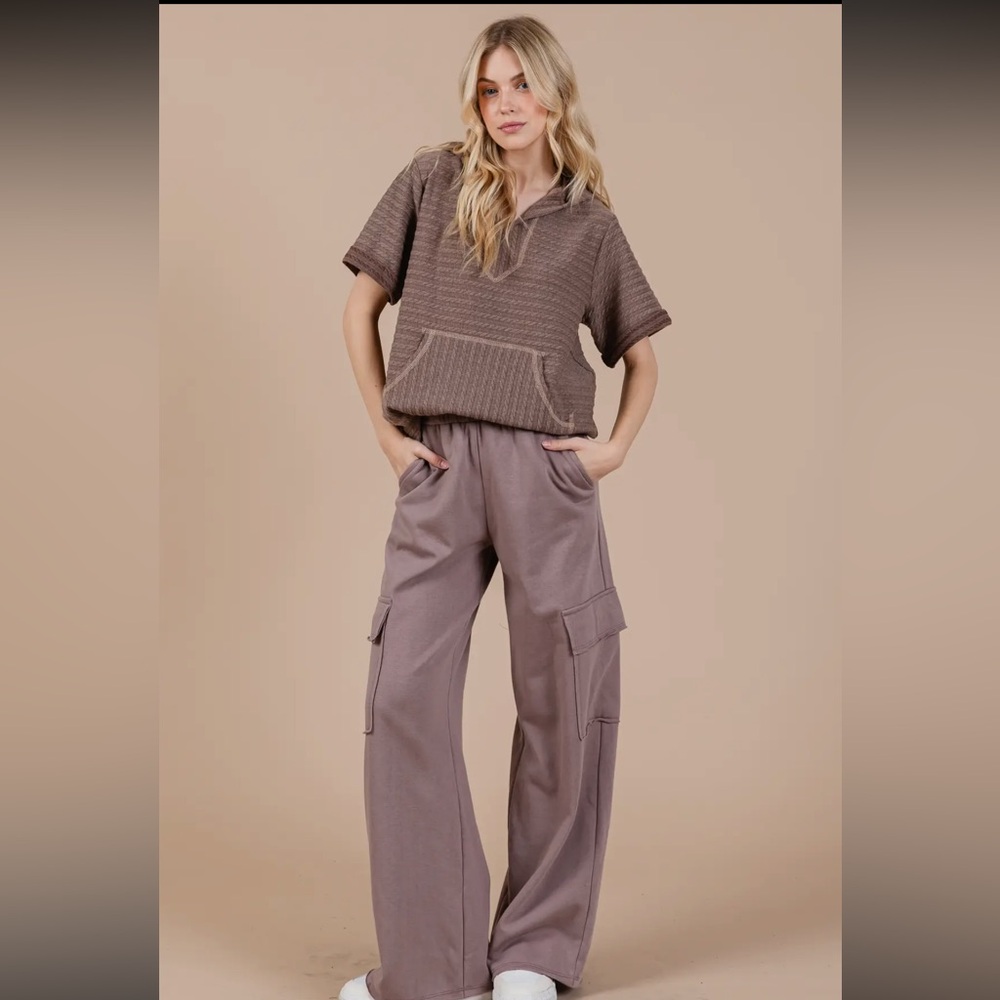 Taupe Wide Leg Cargo Pants NWOT